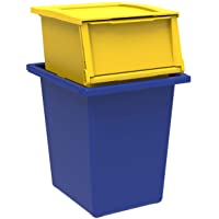 Terry Ecobin Set 2 Contenedores para Reciclaje de Residuos- Azul y Amarillo- 33x38x38 cm &amp- 32-5x29x37 cm
